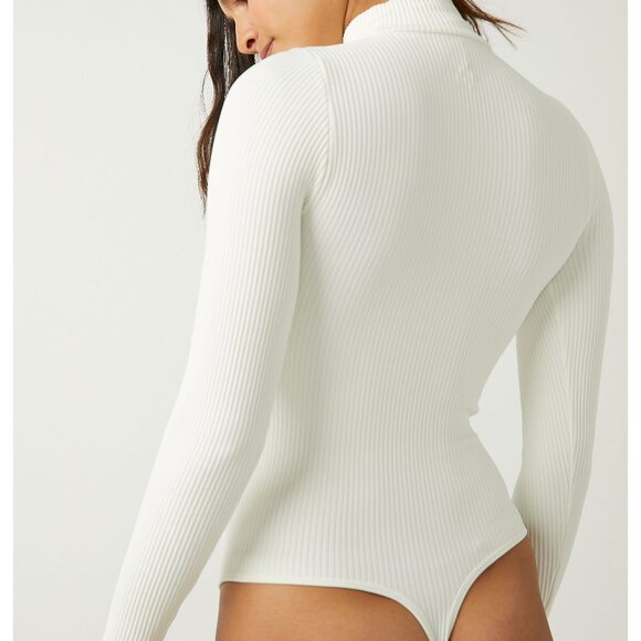 Free People Cream Bodysuit Top - Picture 4 of 12